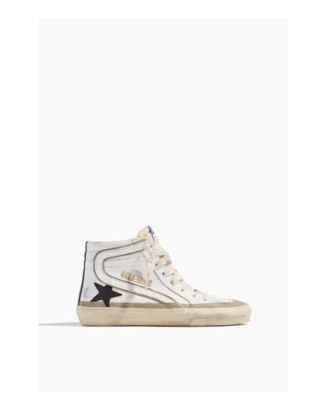 Women's White Slide Leather Sneaker