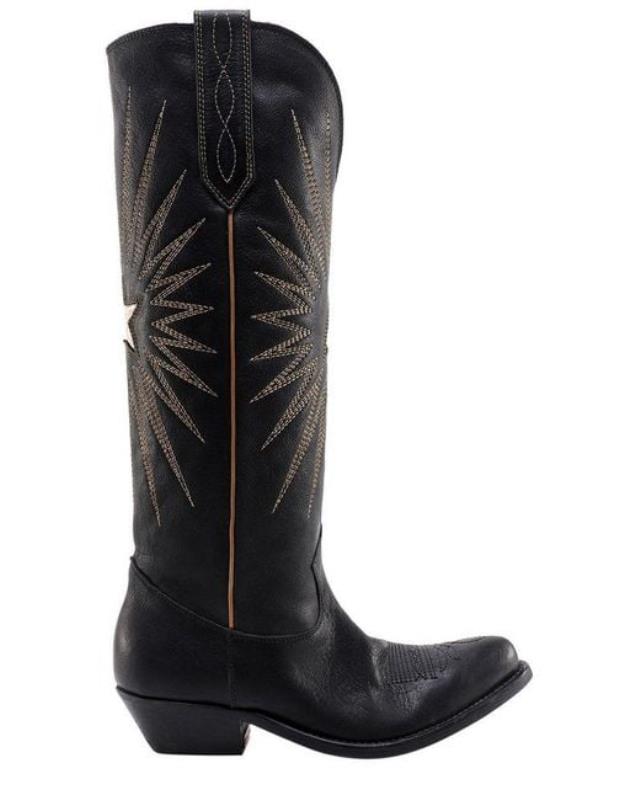Women's Black Wish Star Slip-on Boots