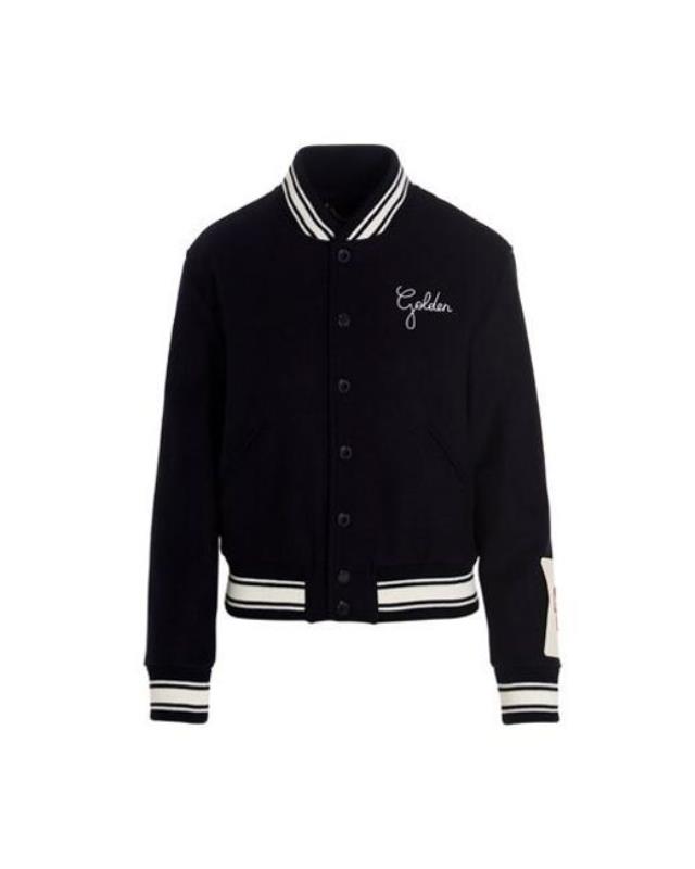 Women's Blue Logo Virgin Wool Bomber Jacket