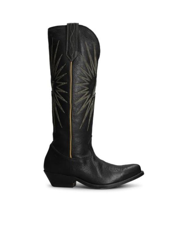 Women's Black Wish Star Leather Upper