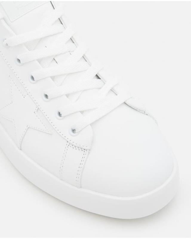 Men's White Pure Star Leather Upper Sneakers