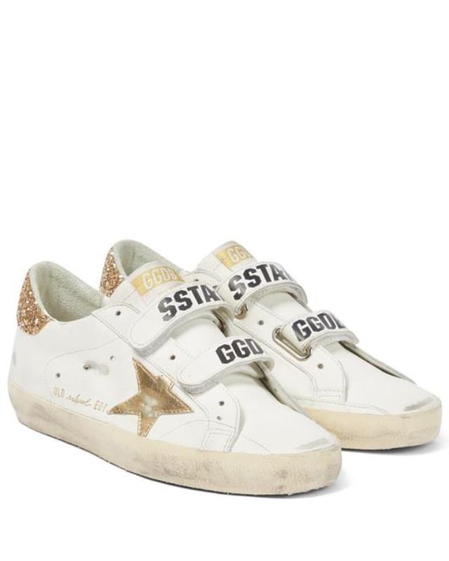 Women's White Old School Leather Sneakers