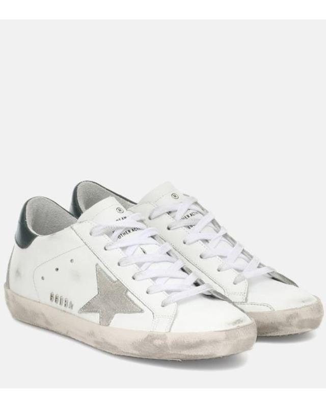 Women's White Superstar Leather Sneakers