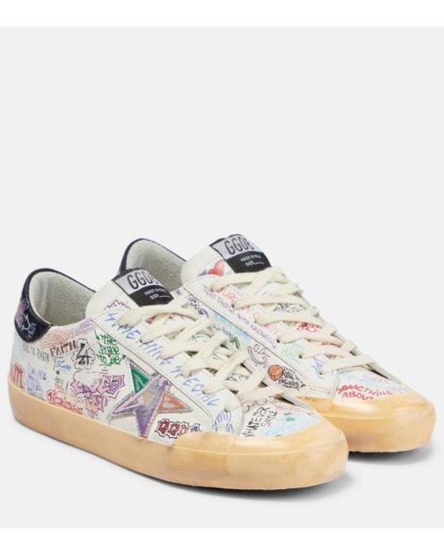 Women's White Superstar Penstar Leather Sneakers