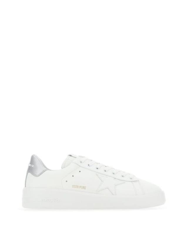 Men's White Leather Pure New Sneakers Golden Goose Deluxe Bra