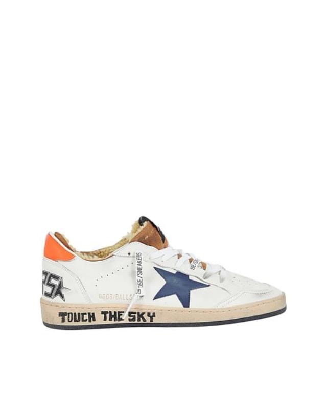 Men's White Ballstar Nappa Upper Leather Star Shearling Lining Signature Foxing