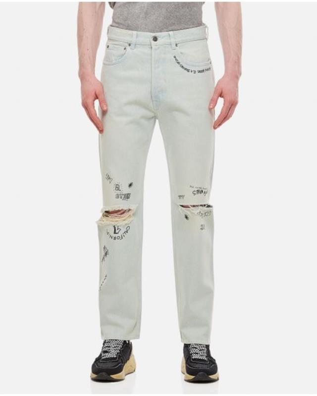 Men's Gray Golden Skate Denim Jeans