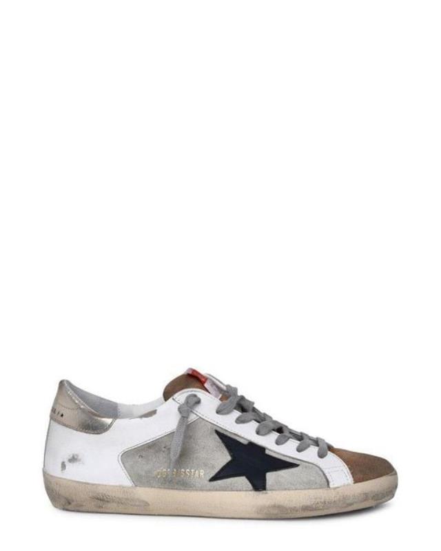 Men's Gray Superstar Lace-up Sneakers