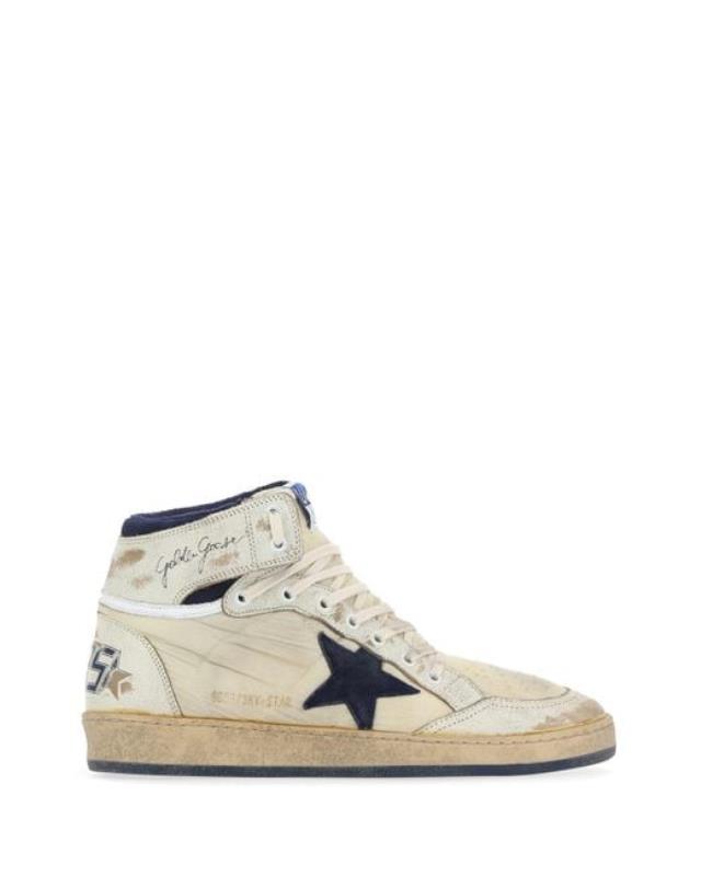 Men's White Multicolor Leather A