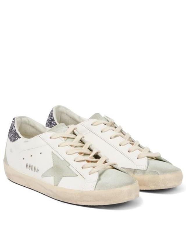 Women's White Super-star Leather Sneakers
