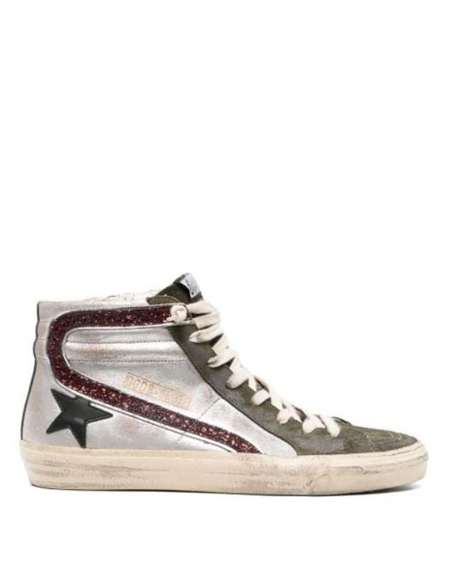 Women's White Slide High-top Sneakers