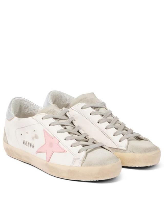 Women's White Super-star Leather Sneakers