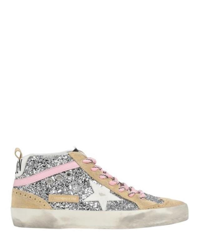 Women's White Mid Star Novelty Sneakers