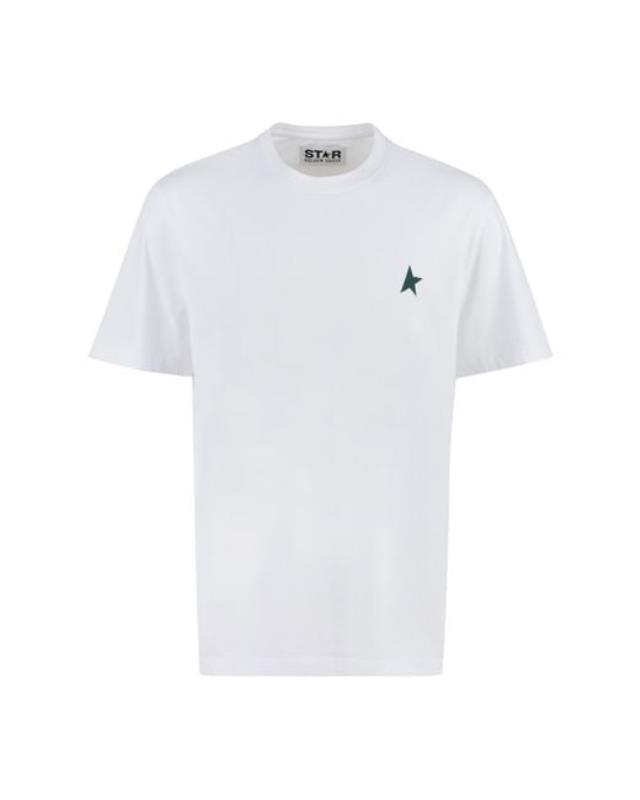 Men's White Logo Cotton T-shirt