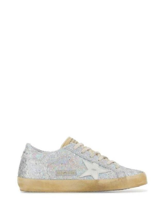 Women's White Superstar Lace-up Sneakers